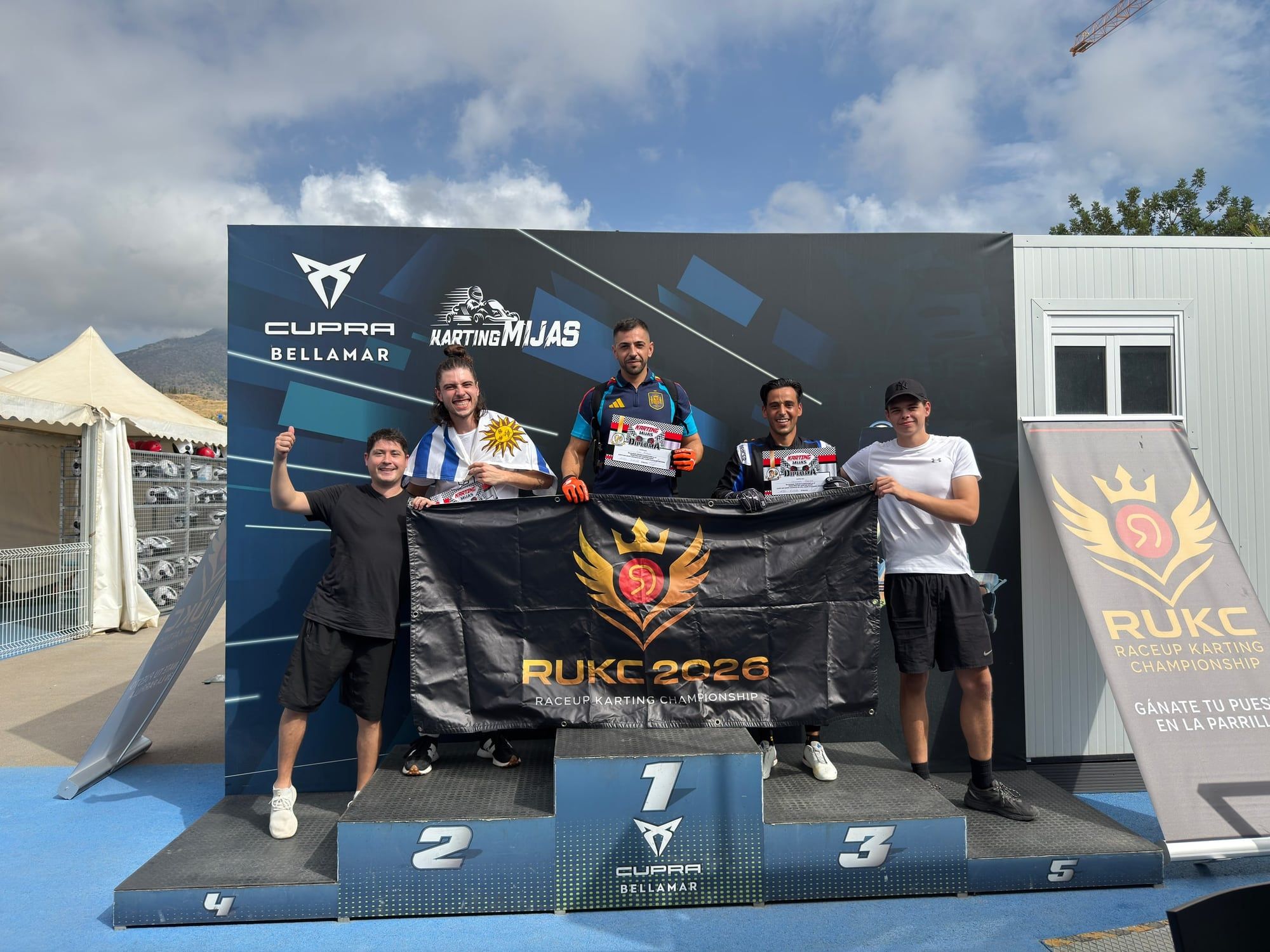Podio de la R1 de la Temporada 2 en Karting Mijas